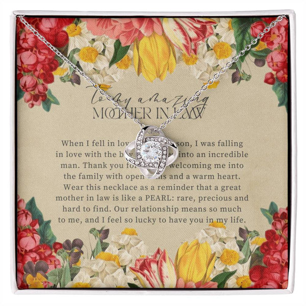 To My Amazing Mother in Law  Love Knot Necklace ShineOn Fulfillment