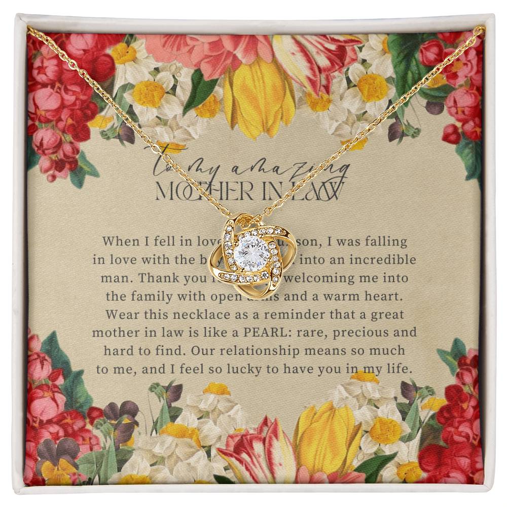 To My Amazing Mother in Law  Love Knot Necklace ShineOn Fulfillment