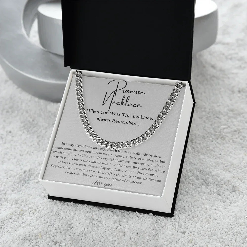 Promise Necklace For Him, Anniversary Men Chain - The Luxe Wrist