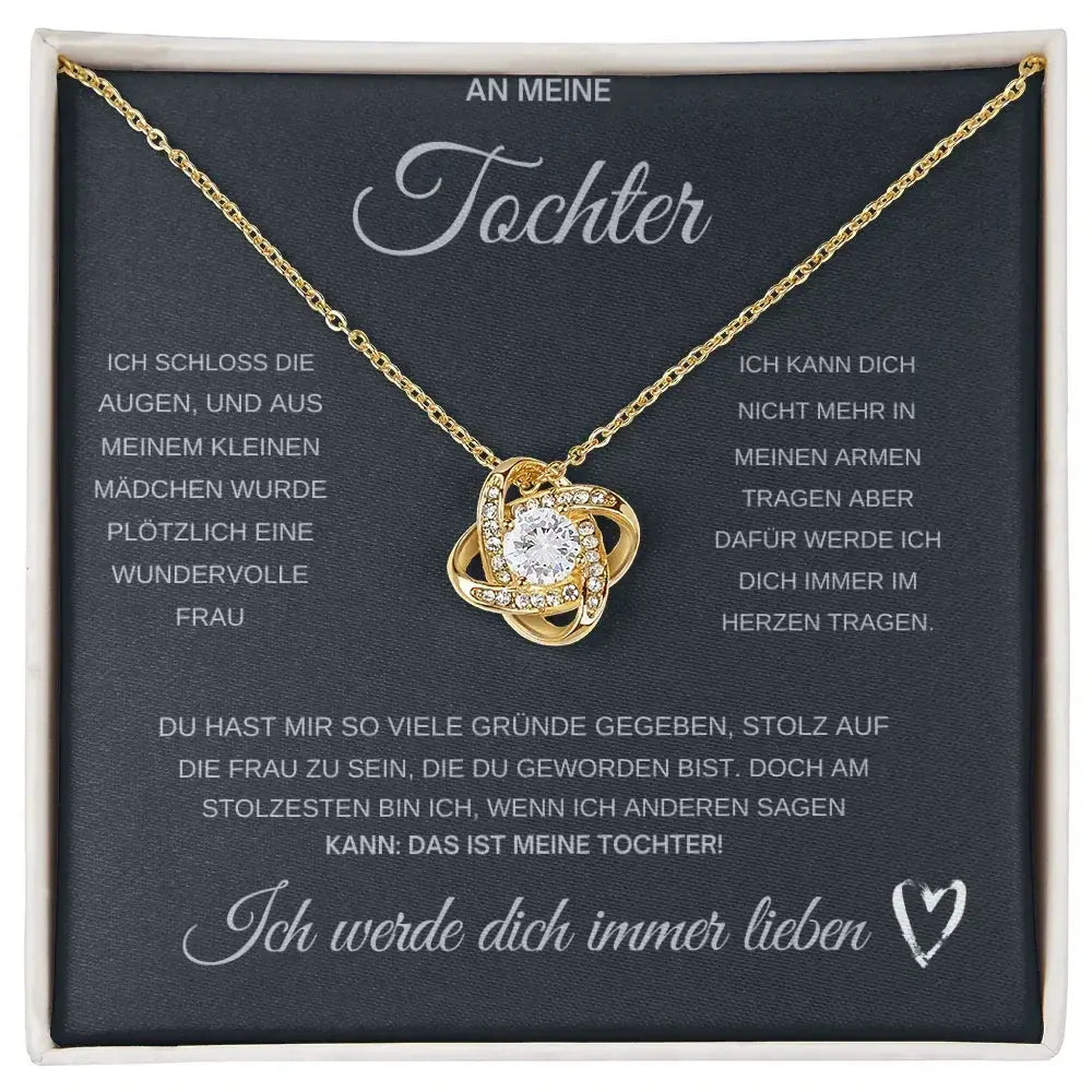 An Meine Tochter Kette mit Anhänger Liebesknoten - The Luxe Wrist