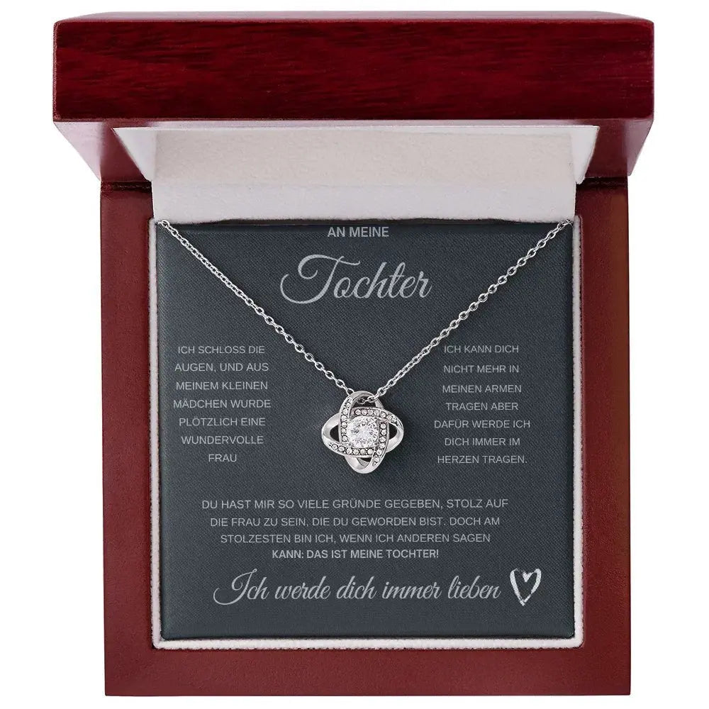 An Meine Tochter Kette mit Anhänger Liebesknoten - The Luxe Wrist