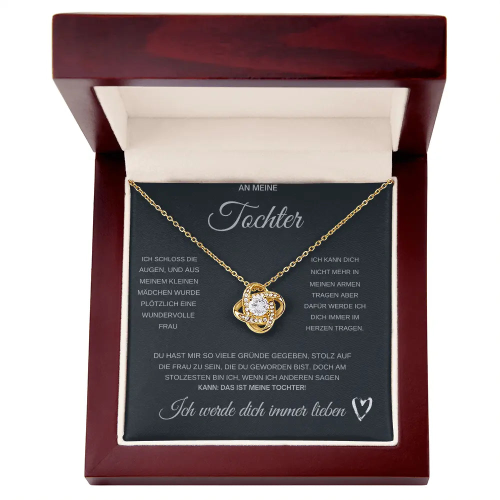 An Meine Tochter Kette mit Anhänger Liebesknoten - The Luxe Wrist