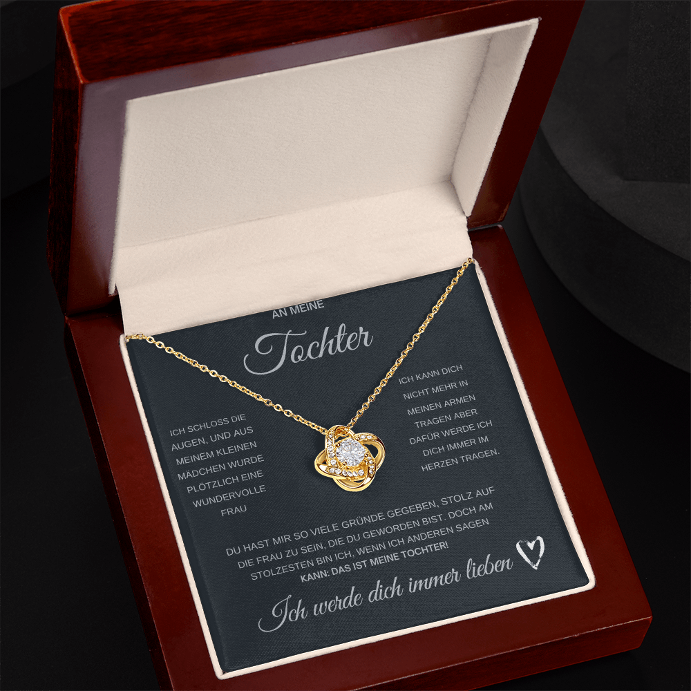 An Meine Tochter Kette mit Anhänger Liebesknoten - The Luxe Wrist