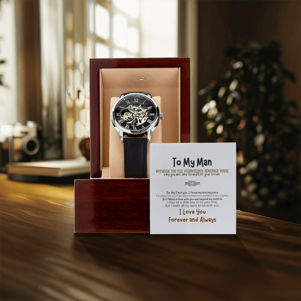 To My Man Openwork Watch: Luxury Men's Openwork Watch with Skeleton Dial - The Luxe Wrist