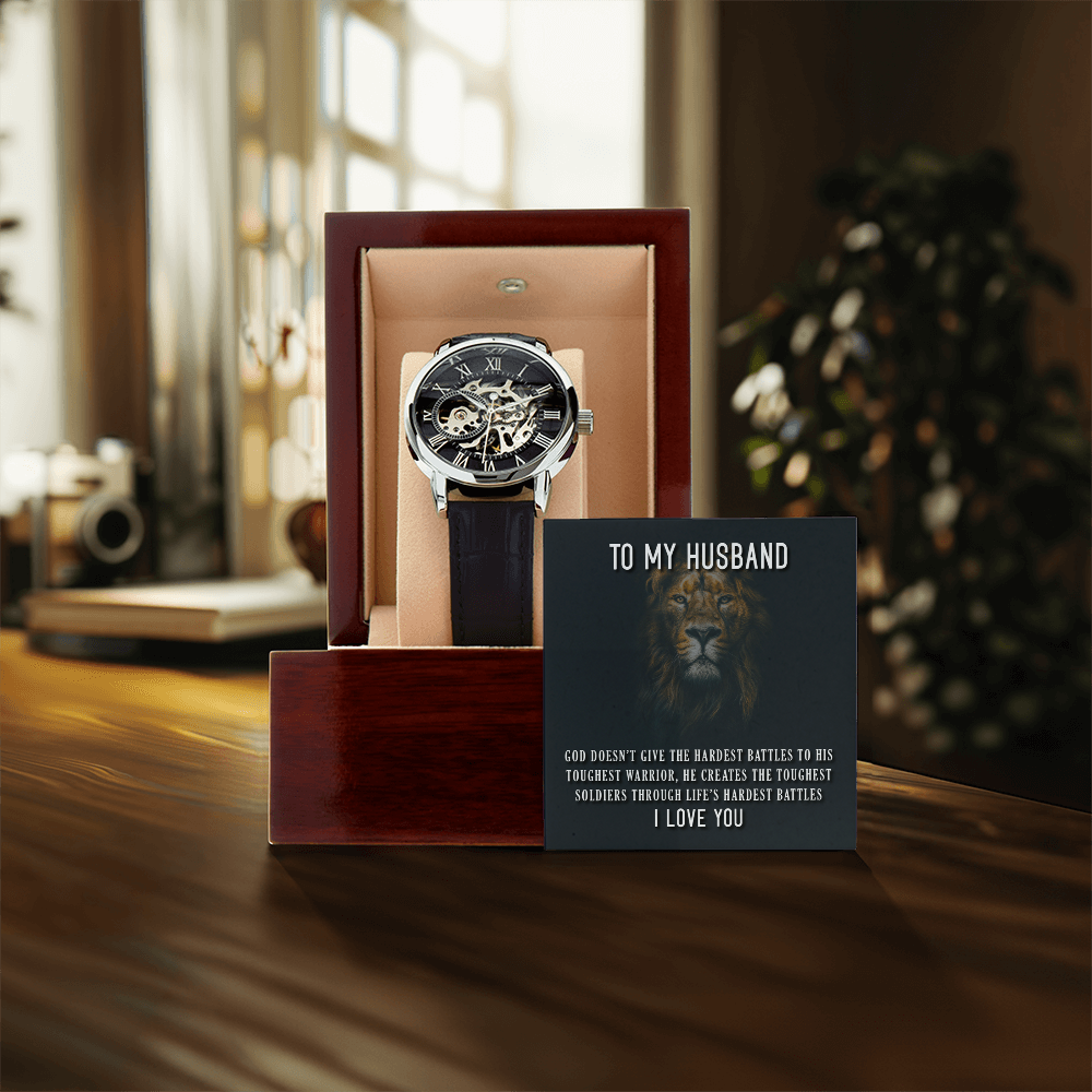 To My Husband Openwork Watch, Birthday Gift From Wife, Fathers Day Gift ShineOn Fulfillment