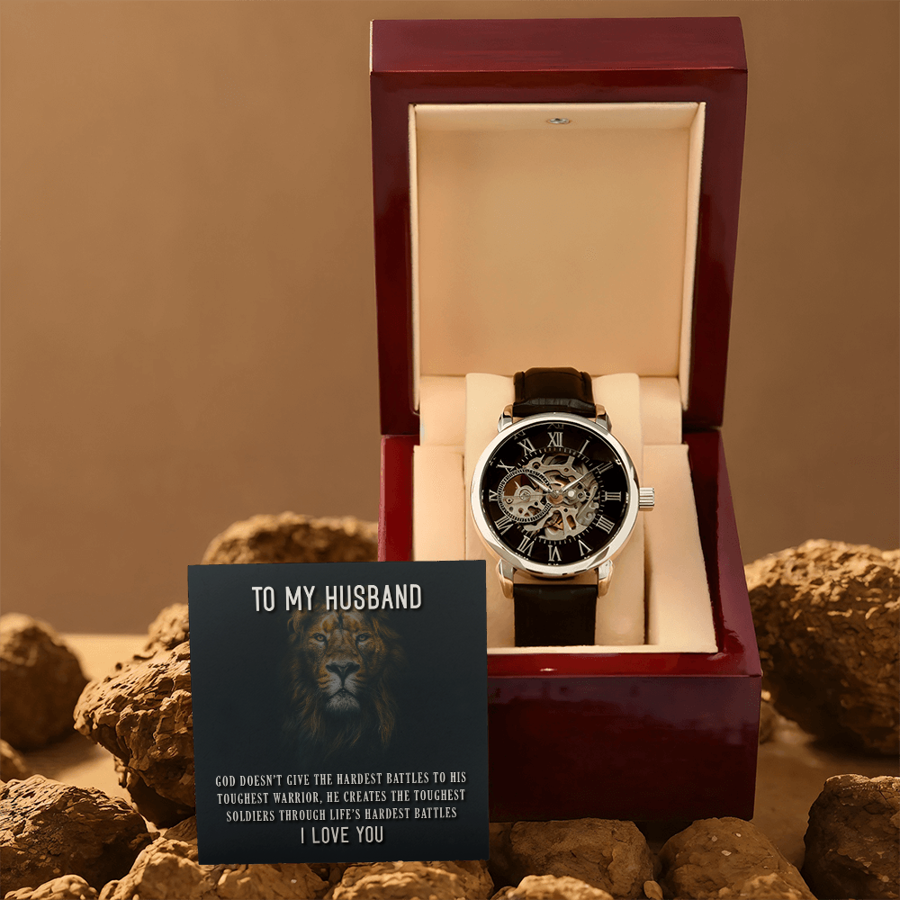 To My Husband Openwork Watch, Birthday Gift From Wife, Fathers Day Gift ShineOn Fulfillment