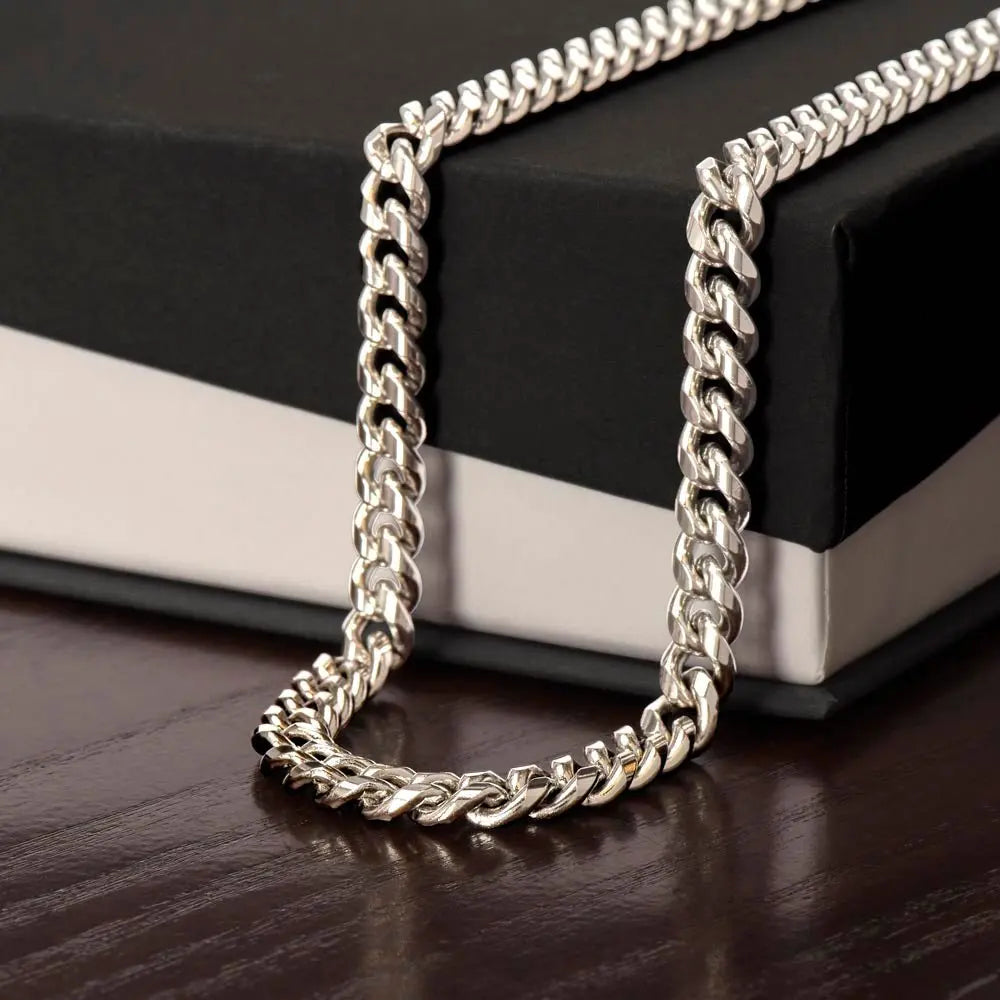 To My Dad Cuban Link Chain, father's day jewelry - The Luxe Wrist