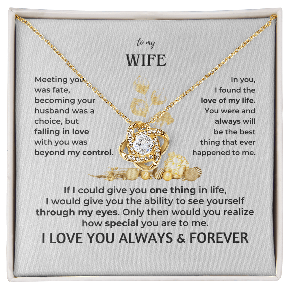 To My Wife Love Knot Necklace From Husband - The Luxe Wrist