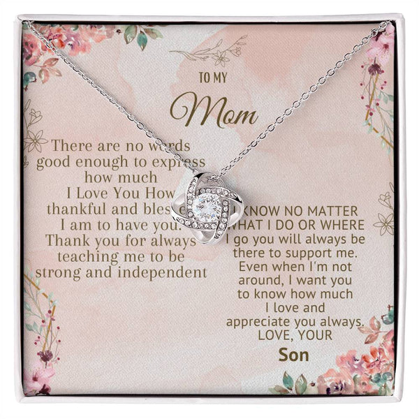 To My Mom Love Knot Necklace - The Luxe Wrist