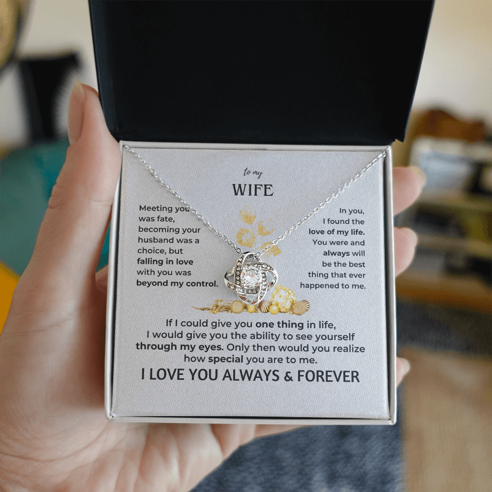 To My Wife Love Knot Necklace From Husband - The Luxe Wrist