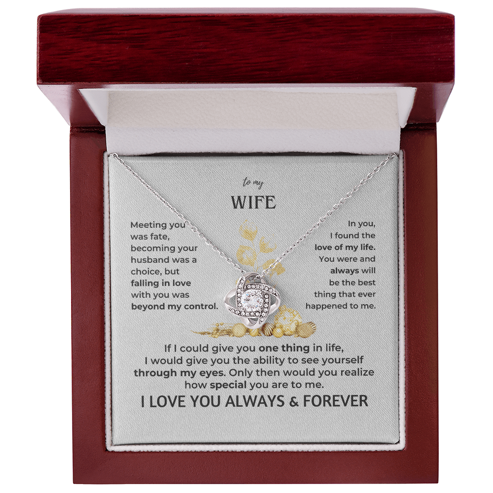To My Wife Love Knot Necklace From Husband - The Luxe Wrist