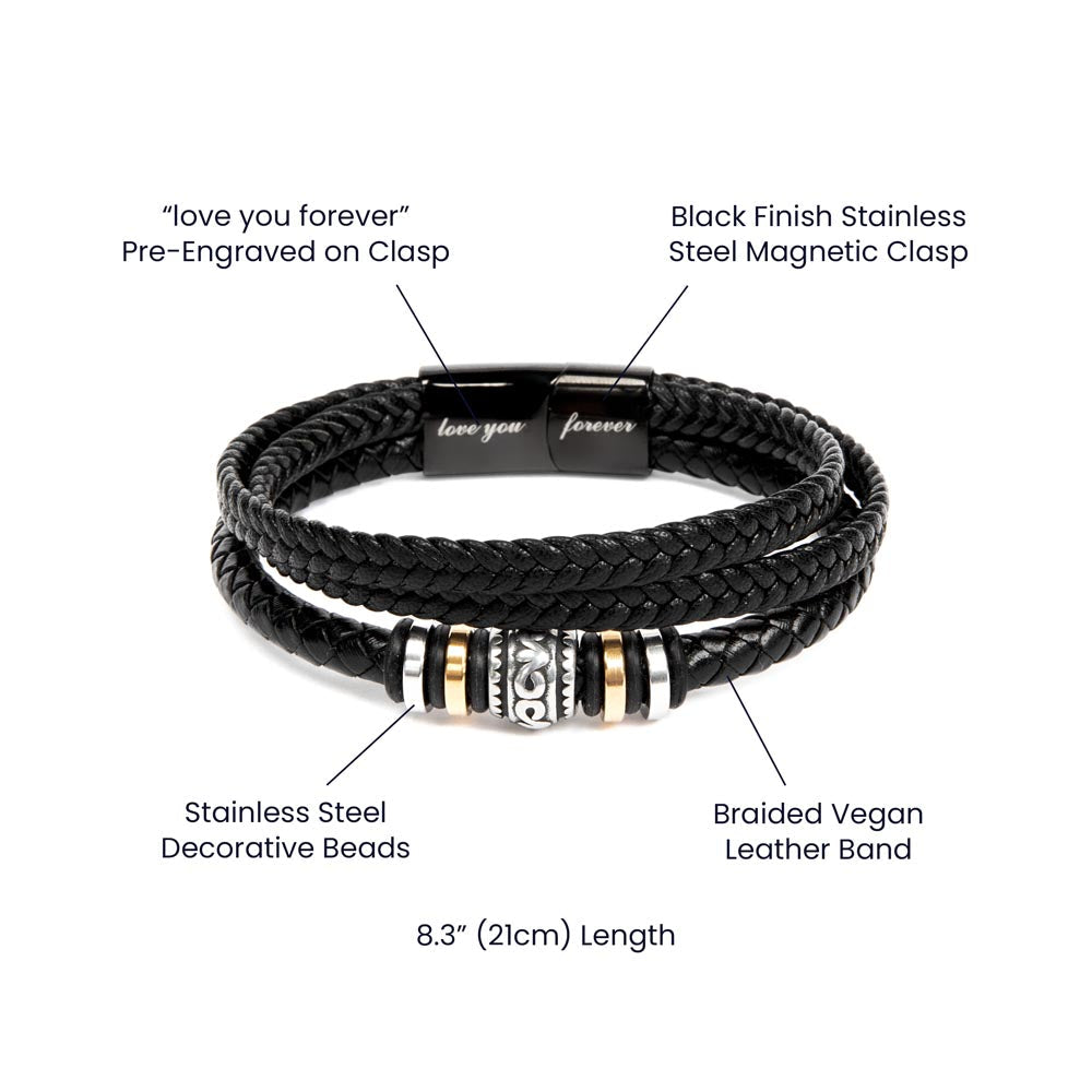 To My Husband Bracelet, Birthday Gift From Wife, Fathers Day Gift ShineOn Fulfillment