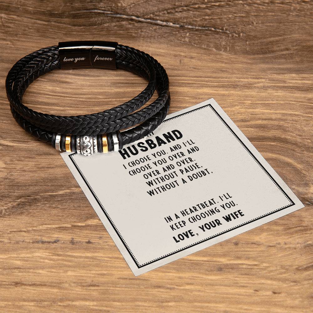 To My Husband Bracelet, Birthday Gift From Wife, Fathers Day Gift ShineOn Fulfillment