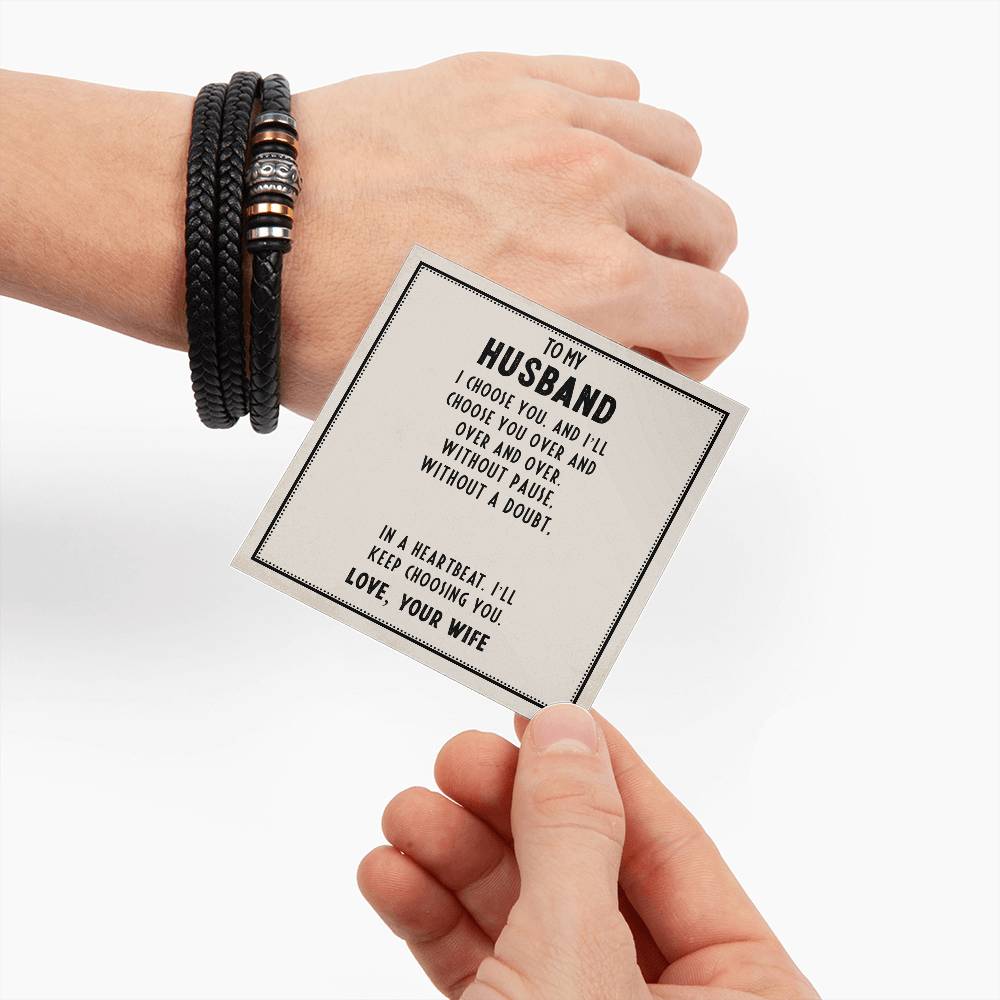 To My Husband Bracelet, Birthday Gift From Wife, Fathers Day Gift ShineOn Fulfillment
