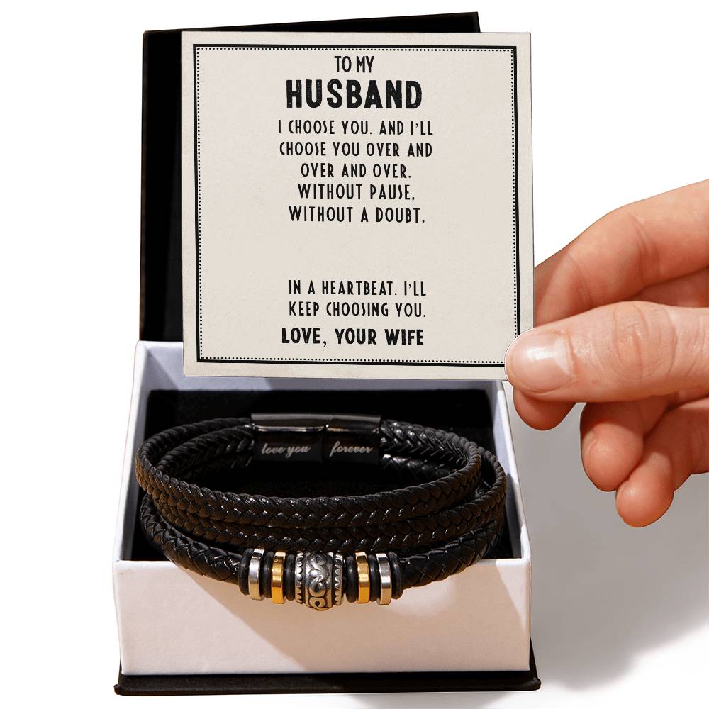 To My Husband Bracelet, Birthday Gift From Wife, Fathers Day Gift ShineOn Fulfillment