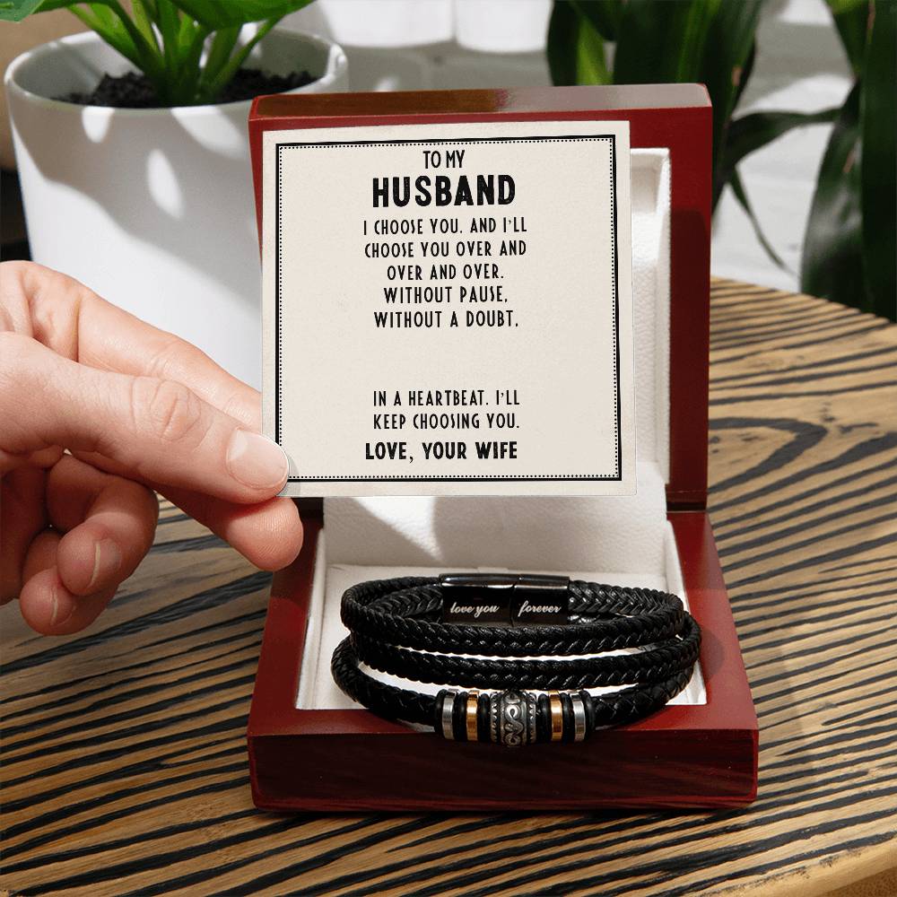To My Husband Bracelet, Birthday Gift From Wife, Fathers Day Gift ShineOn Fulfillment