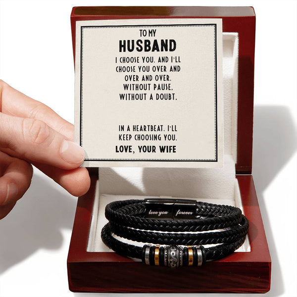 To My Husband Bracelet, Birthday Gift From Wife, Fathers Day Gift ShineOn Fulfillment